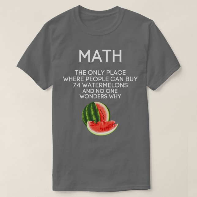 Math Watermelon Math T Shirt (Design framsida)