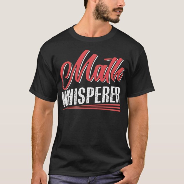 Math Whisperer stort rött tänkande T Shirt (Framsida)
