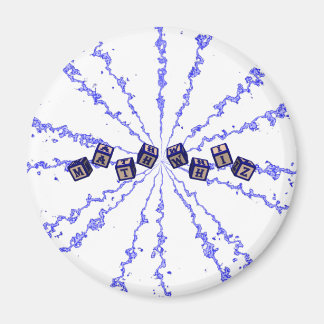 Math Whiz leksak block i blått Magnet