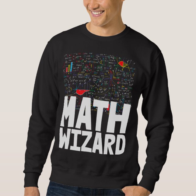 Math Wizard Småbarn Mathletics Birthday Lång Ärmad Tröja (Framsida)