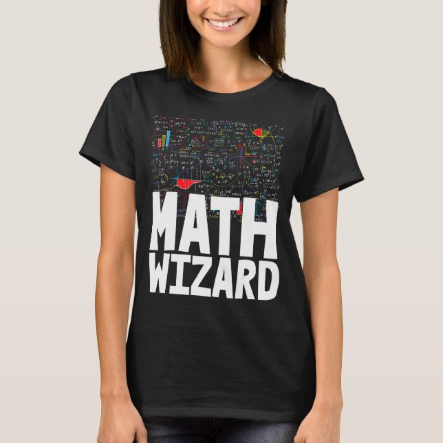 Math Wizard Småbarn Mathletics Birthday T Shirt (Framsida)
