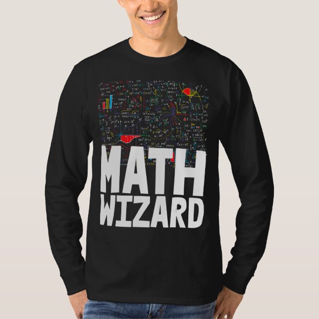 Math Wizard Småbarn Mathletics Birthday T Shirt (Framsida)