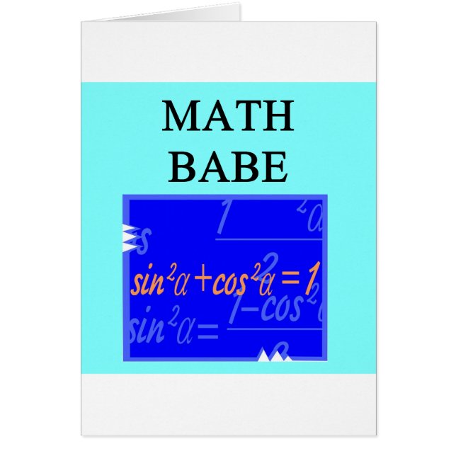 MATHBABE HÄLSNINGSKORT (Framsidan)