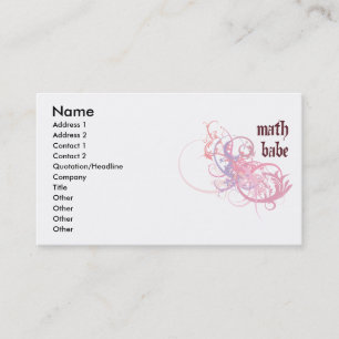 MathBabe Visitkort
