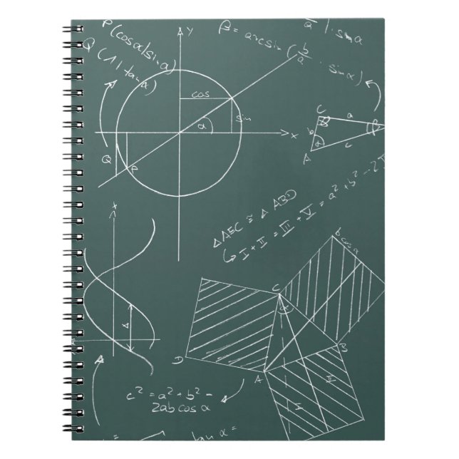 Mathblackboard Anteckningsbok Med Spiral (Framsidan)