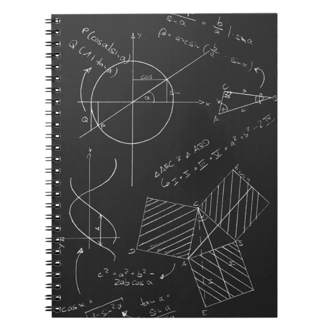 Mathblackboard Anteckningsbok Med Spiral (Framsidan)