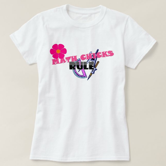 Mathchickar härskar! t-shirt (Design framsida)