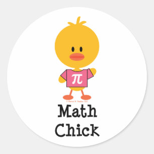Mathchickklistermärkear Runt Klistermärke
