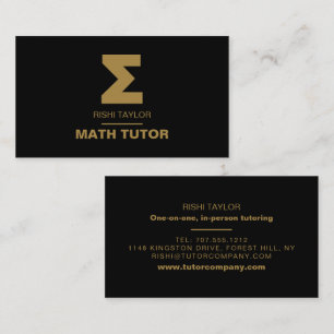 Mathema Sigma Symbol, Math Tutor, Lärare Visitkort