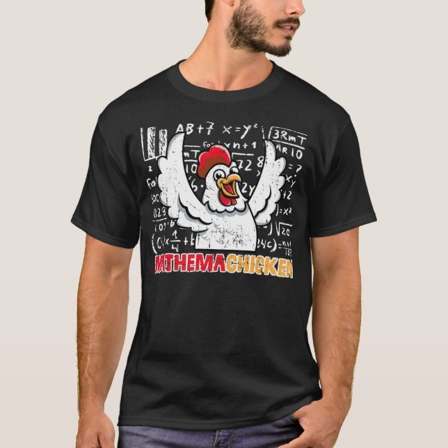 Mathemachicken Funny Math Älskare tv-seriedjur T Shirt (Framsida)