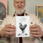 Mathemachicken Funny Math Chicken Pun Joke Vykort<br><div class="desc">Är du matematiker som gillar boskap, särskilt kycklingar? Så det finns en kyckling som kan göra matematik som ett djur! Här är en vintage bild på hennes vykort i konstigen, och matematiken och ekvationerna hon gör i huvudet är i tankbubblan på toppen. Nedan finns en gammaldags etikett med tittar band...</div>