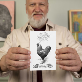 Mathemachicken Funny Math Chicken Pun Joke Vykort