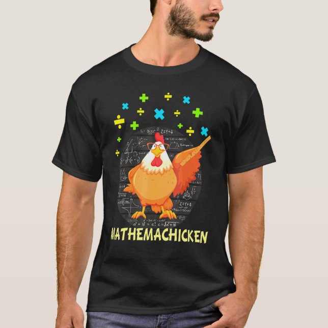 Mathemachicken Lärare Math Älskare Kyckling T Shirt (Framsida)