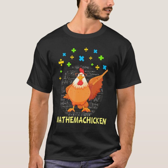 Mathemachicken Lärare Math Älskare Rolig Kyckling T Shirt (Framsida)