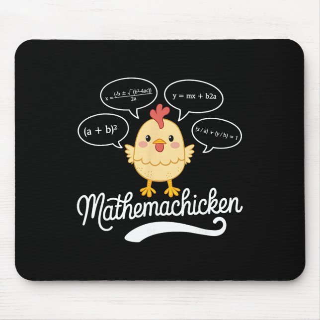 Mathemachicken Math Kyckling Lärare Pensionera Mat Musmatta (Framsidan)