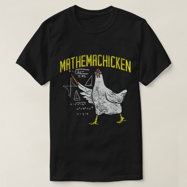 Mathemachicken Math Nerd Algebra Teacher Chicken T Shirt (Design framsida)