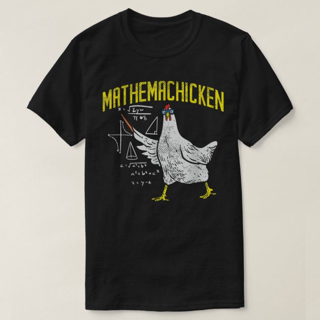 Mathemachicken Math Nerd Algebra Teacher Chicken T Shirt (Design framsida)