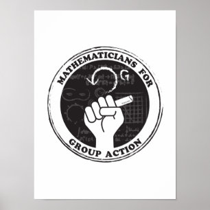 Mathematicians för grupphandlingaffisch poster