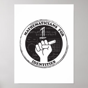 Mathematicians för identitetsaffisch poster