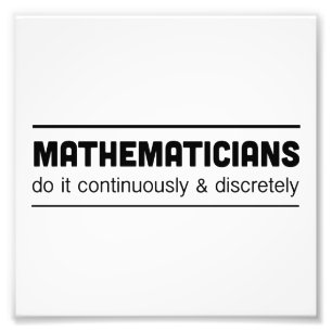 Mathematicians gör det fototryck