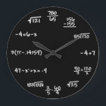 Mathematics Chalkboard Clock - Matematiker Stor Klocka<br><div class="desc">Perfekt klockan för matematik student,  lärare,  ingenjör,  fysiker,  läkare,  tandläkare eller någon som bara tycker om ett kreativ,  en schalkboard-liknande klocka</div>