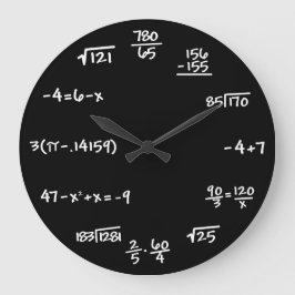 Mathematics Chalkboard Clock - Matematiker Stor Klocka
