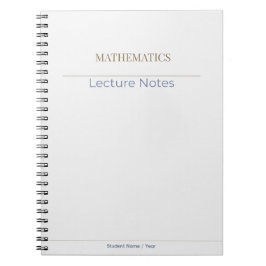 Mathematics Notebook – Minimal Academic Edition Anteckningsbok