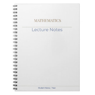 Mathematics Notebook – Minimal Academic Edition Anteckningsbok