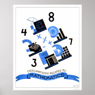 Mathematics Occupations 1936 WPA Poster