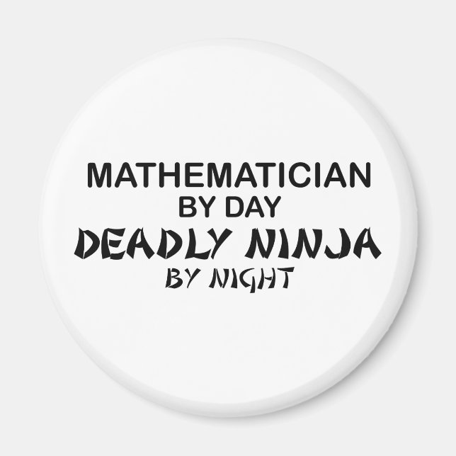 Mathematiker Deadly Ninja by Night Magnet (Framsidan)