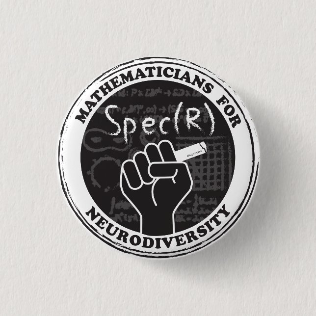 Mathematiker for Neurodiversity Button Knapp (Framsida)