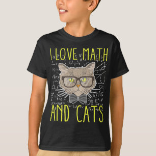 Mathematiker Kärlek Math och Cats Nerd T Shirt
