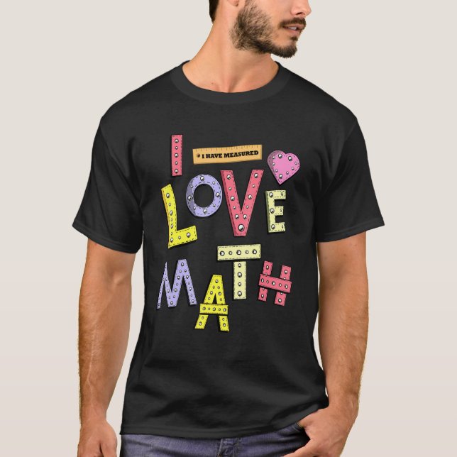 Mathematiker Lacher Kids Physicist i Kärlek Math T Shirt (Framsida)