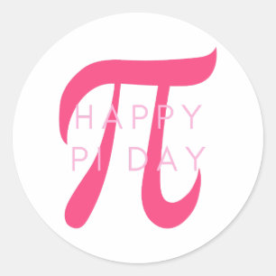 Mathematiker lycklig Pi Day Runt Klistermärke