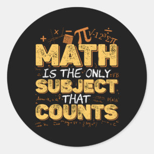 Mathematiker Math Nerd Math MaTematisk Runt Klistermärke