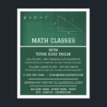 Mathemiska Chalkboard, Math Classes Advertising Flygblad<br><div class="desc">Matematisk kartong,  matematiska klasser som annonserar flygblad med Affärskortet Store.</div>