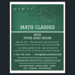 Mathemiska Chalkboard, Math Classes Advertising Reklamblad<br><div class="desc">Matematisk kartong,  matematiska klasser som annonserar flygblad med Affärskortet Store.</div>