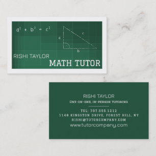 Mathemiska Chalkboard, Math Tutor, Lärare Visitkort