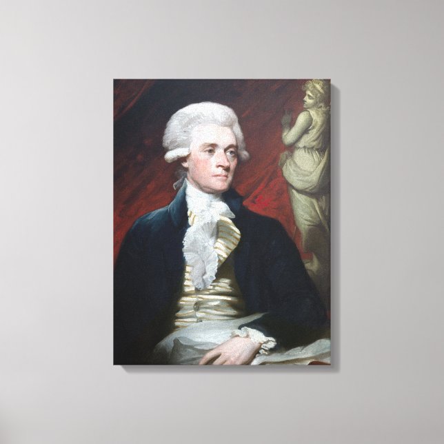 Mather Brown Porträtt från Thomas Jefferson Canvastryck (Framsida)