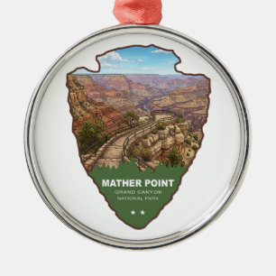 Mather Point Grand Canyon National Park Arrowhead Julgransprydnad Metall