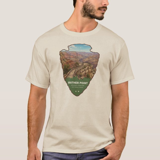 Mather Point Grand Canyon National Park Arrowhead T Shirt (Framsida)