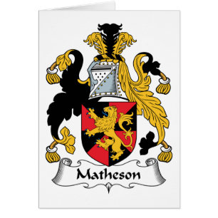 Matheson familjvapensköld hälsningskort