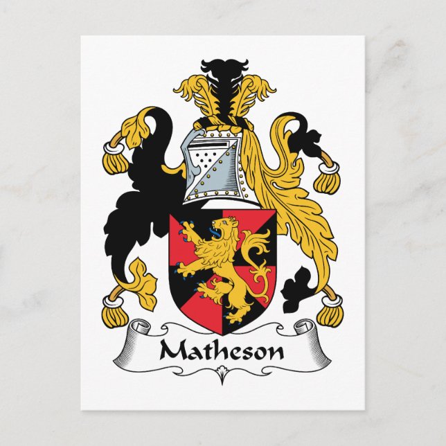 Matheson Family Crest Vykort (Framsida)