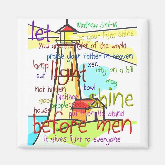 Mathew 5:14-16 fyr 1 magnet (Framsidan)