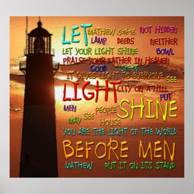 Mathew 5:14-16 fyr 2 poster (Framsidan)