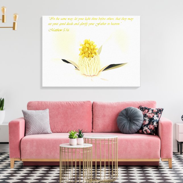 Mathew 5:16, inspirationell canvastryck (Insitu (Vardagsrum))