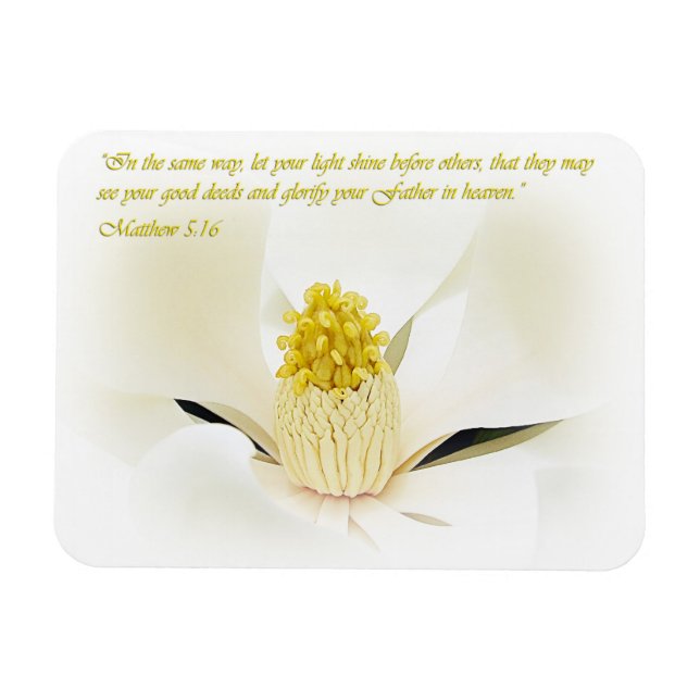 Mathew 5:16, inspirationell magnet (Horisontell)