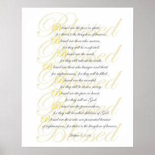 Mathew 5: 3-10 poster