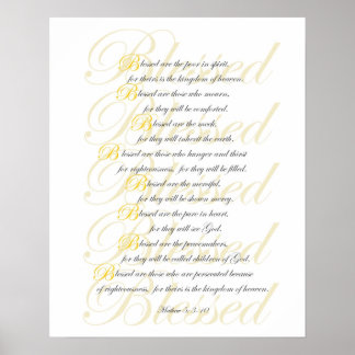 Mathew 5: 3-10 poster