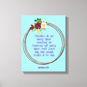 Mathew 6: 24   Motiverade bibelcitat - verse Canvastryck